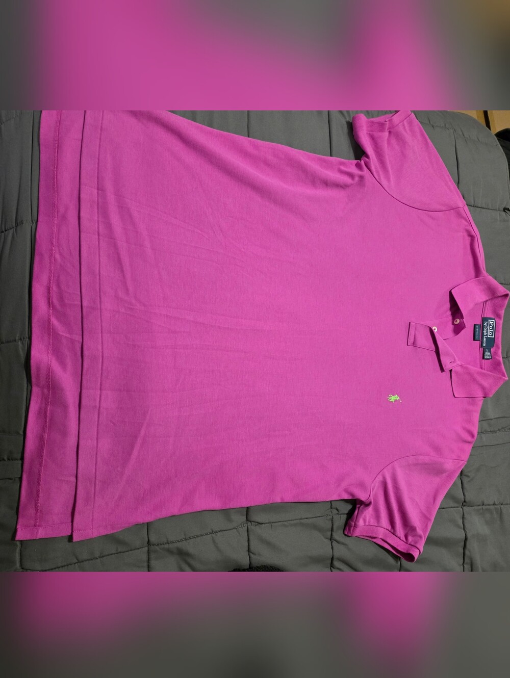 Polo Ralph Lauren Magenta Pink Custom Fit Polo Men’s L